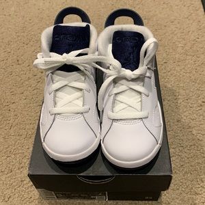Nike Air Jordan 6 Retro TD Midnight Navy White Toddler Baby Size 9c